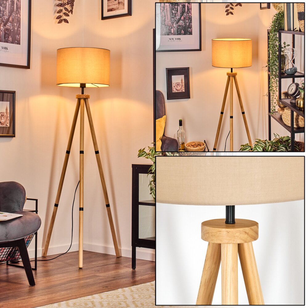 Soungou Golvlampa Naturfärger, Svart, 1-ljuskällor main product photo