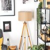 Soungou Golvlampa Naturfärger, Svart, 1-ljuskällor