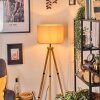 Soungou Golvlampa Naturfärger, Svart, 1-ljuskällor