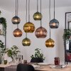 Koyoto Pendellampa, kullampa, Pendelbelysning Naturfärger, Svart, 8-ljuskällor