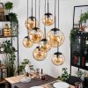 Gastor Pendellampa, kullampa, Pendelbelysning Amber, 8-ljuskällor