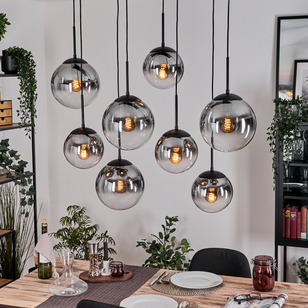 Gastor Pendellampa, kullampa, Pendelbelysning Klart, Rökfärger, 8-ljuskällor main product photo