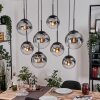 Gastor Pendellampa, kullampa, Pendelbelysning Klart, Rökfärger, 8-ljuskällor