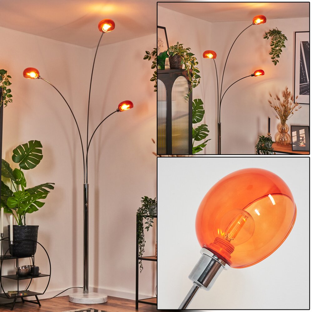 Nikkala Golvlampa Krom, Vit, 3-ljuskällor main product photo
