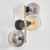 Koyoto kullampa, Vägglampa Guld, Svart, 3-ljuskällor