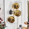 Koyoto kullampa, Vägglampa Guld, Svart, 3-ljuskällor
