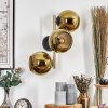 Koyoto kullampa, Vägglampa Guld, Svart, 3-ljuskällor