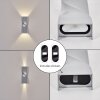 Halan vägglampa utomhus, Up & Down Lampa, Vägglampa LED Silver, 2-ljuskällor
