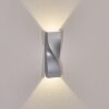 Halan vägglampa utomhus, Up & Down Lampa, Vägglampa LED Silver, 2-ljuskällor