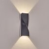 Halan vägglampa utomhus, Up & Down Lampa, Vägglampa LED Svart, 2-ljuskällor