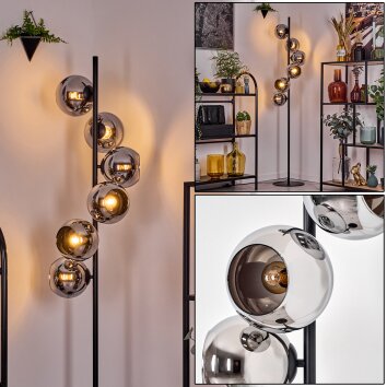 Koyoto Golvlampa 31 cm Krom, Rökfärger, 6-ljuskällor Koyoto Golvlampa 31 cm Krom, Rökfärger, 6-ljuskällor