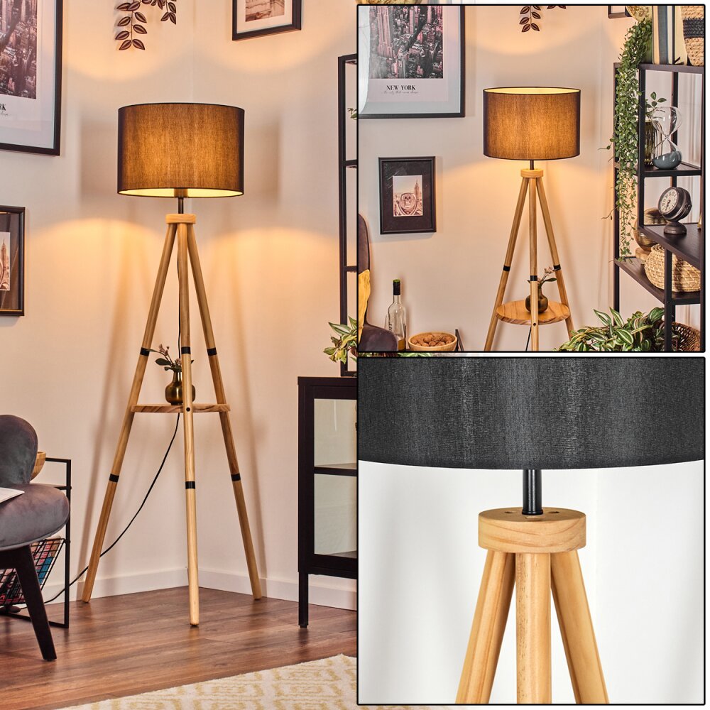 Soungou Golvlampa Naturfärger, Svart, 1-ljuskällor main product photo