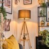 Soungou Golvlampa Naturfärger, Svart, 1-ljuskällor