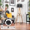 Soungou Golvlampa Naturfärger, Svart, 1-ljuskällor