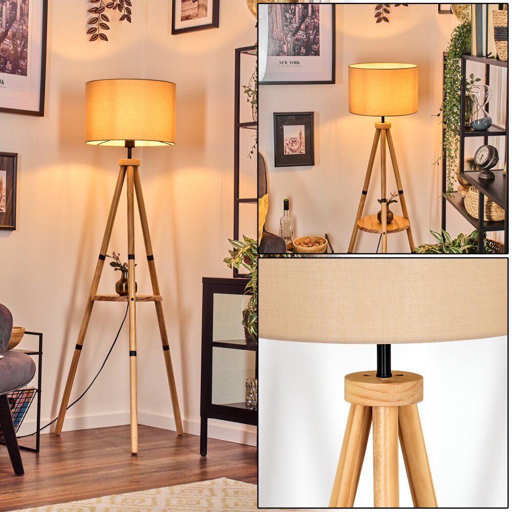 Soungou Golvlampa Naturfärger, Svart, 1-ljuskällor main product photo