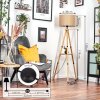 Soungou Golvlampa Naturfärger, Svart, 1-ljuskällor