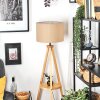 Soungou Golvlampa Naturfärger, Svart, 1-ljuskällor