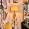 Soungou Golvlampa Naturfärger, Svart, 1-ljuskällor