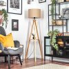 Soungou Golvlampa Naturfärger, Svart, 1-ljuskällor