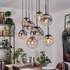 Gastor Pendellampa, kullampa, Pendelbelysning Amber, Klart, Rökfärger, 8-ljuskällor