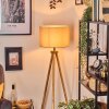 Soungou Golvlampa Naturfärger, Svart, 1-ljuskällor