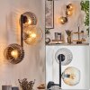 Koyoto kullampa, Vägglampa Amber, Klart, Rökfärger, 3-ljuskällor