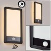 Harel vägglampa utomhus, Panel, Vägglampa LED Svart, 1-ljuskällor, Rörelsedetektor