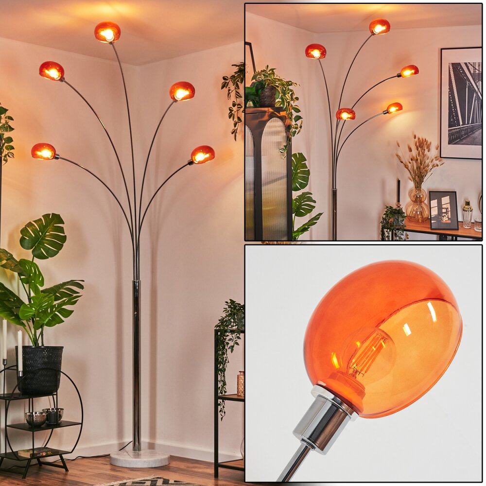 Nikkala Golvlampa Krom, Vit, 5-ljuskällor main product photo