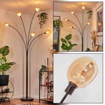 Nikkala Golvlampa Krom, Svart, 5-ljuskällor