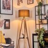 Soungou Golvlampa Naturfärger, Svart, 1-ljuskällor