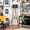 Soungou Golvlampa Naturfärger, Svart, 1-ljuskällor
