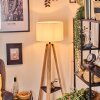 Soungou Golvlampa Naturfärger, Svart, 1-ljuskällor
