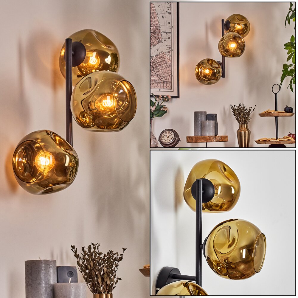 Ripoll kullampa, Vägglampa Guld, 3-ljuskällor main product photo