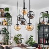 Gastor Pendellampa, kullampa, Pendelbelysning Amber, Rökfärger, 6-ljuskällor
