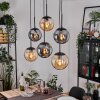 Gastor Pendellampa, kullampa, Pendelbelysning Amber, Rökfärger, 6-ljuskällor