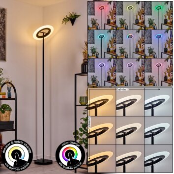 Byrum Golvlampa LED Svart, 1-ljuskällor, Färgväxlare