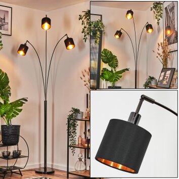 Alsen Golvlampa Krom, Svart, 3-ljuskällor