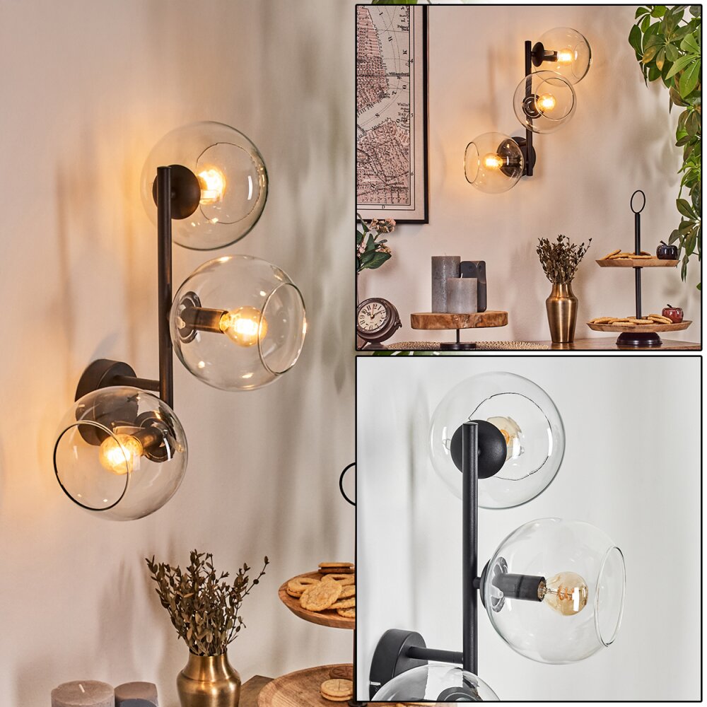 Koyoto kullampa, Vägglampa Klart, 3-ljuskällor main product photo