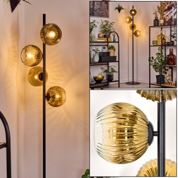 Ripoll Golvlampa Guld, Klart, 4-ljuskällor