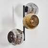 Ripoll kullampa, Vägglampa Krom, Guld, Rökfärger, 3-ljuskällor