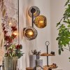 Ripoll kullampa, Vägglampa Krom, Guld, Rökfärger, 3-ljuskällor