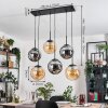 Gastor Pendellampa, kullampa, Pendelbelysning Amber, Rökfärger, 6-ljuskällor