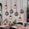 Gastor Pendellampa, kullampa, Pendelbelysning Amber, Rökfärger, 8-ljuskällor