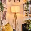 Soungou Golvlampa Krom, Naturfärger, 1-ljuskällor
