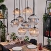 Koyoto Pendellampa, kullampa, Pendelbelysning Naturfärger, Svart, 8-ljuskällor