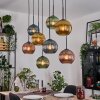 Koyoto Pendellampa, kullampa, Pendelbelysning Naturfärger, Svart, 8-ljuskällor