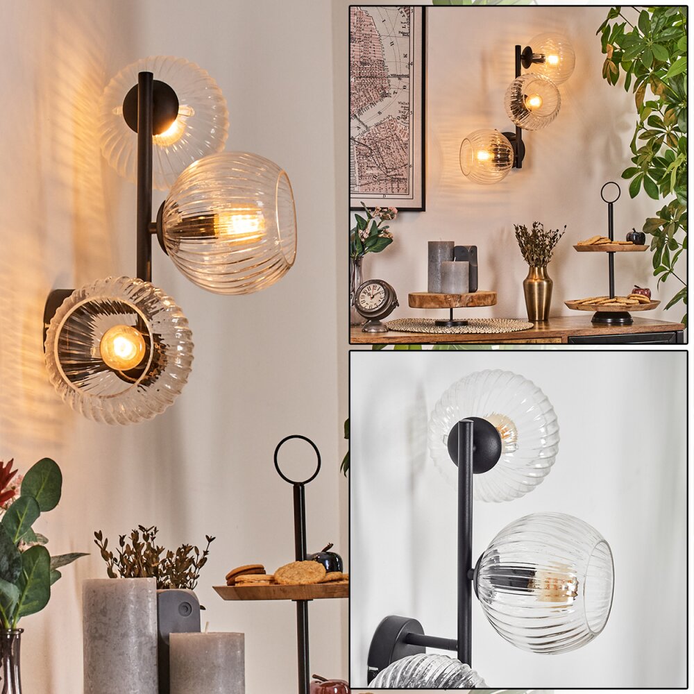Koyoto kullampa, Vägglampa Klart, 3-ljuskällor main product photo
