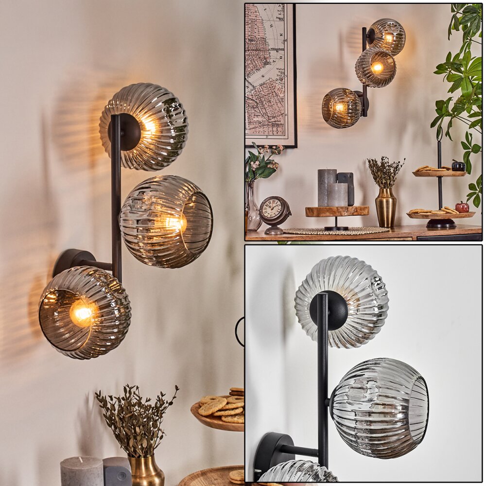 Ripoll kullampa, Vägglampa Rökfärger, 3-ljuskällor main product photo