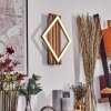 Ellekilde Vägglampa LED Brun, träoptik, Svart, 1-ljuskällor