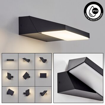 Xaden vägglampa utomhus, Vägglampa LED Svart, 1-ljuskällor
